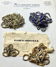 vintage SEW-ON RHINESTONES~ AURORA BOREALIS, etc~ROSES MONTEES~AUSTRIA~unused picture