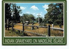 Indian Graveyard On Madeline Island La Pointe Wisconsin WI Cont Postcard Vtg picture