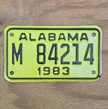 Vintage 1983 Alabama Motorcycle License Plate  picture