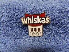 VINTAGE WHISKAS CAT FOOD 1992 OLYMPIC U.S.A. TEAM SPONSOR USOC LAPEL/HAT PIN picture