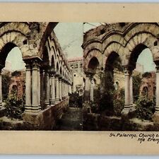 c1900s Palermo, Italy San Giovanni degli Eremiti Church Stereoview Ancient V35 picture