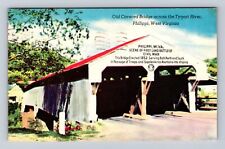 Philippi WV-West Virginia, Old Covered Bridge, Tygart River, Vintage Postcard picture