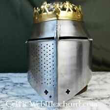 King Edward Larp Sca Christmas Gift engrave Medieval Great Helmet 16 Guage Steel picture