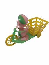 1950's Vintage Rosbro  Easter Duck Riding Bicycle Cart Candy Container *CRACK* picture