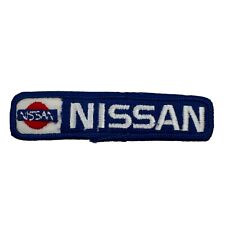 Vintage 80s Nissan Patch Blue White Red Embroidered Racing 4”Lx.75”T Automotive picture
