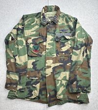 VINTAGE US Army Jacket Adult Medium Long Green Camouflage Combat Military Mens picture