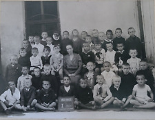 Vintage 1930s Hungarian School Class Picture Matted Photograph 1932-1933 picture