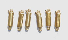 VINTAGE 6 OLD RAW BRASS JEWELRY CLASP CLASPS SMALL FLAT CLICK CLASPS 1 STRAND picture