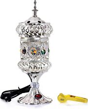 ATTAR MIST Electric Incense Burner - Oud Frankincense Resin - Silver  picture