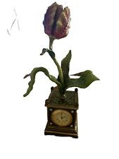 JAY STRONGWATER ENGLISH GARDEN TULIP PLANTER CLOCK Beautiful picture