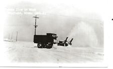 Vintage Mid Century Snowblower in Hayfield Minnesota RPPC picture