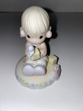 1994 Precious Moments Growing In Grace Age 2 Figurine Girl With Bird 136212 picture
