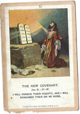 c.1892 The New Covenant Religious Victorian Prayer Card picture
