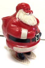 Vintage 1950's ROSBRO Christmas SANTA ON SNOW SHOES CANDY Container picture