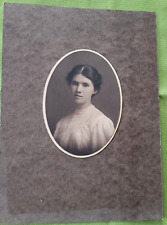 Vintage Photograph Cabinet Card Young Lady 1906 Oval Portrait picture