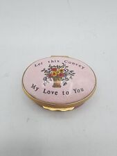 Halcyon Days Enamel Pill Box Let this Convey My Love To You picture