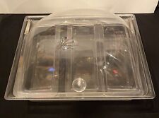 Vintage MCM 1960s Lucite 3 Piece Domed Buffet Hot & Cold Serving Tray Container  picture