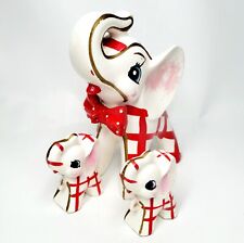Reis Japan Kitschy MCM Anthropomorphic Elephant Chain Family Red White Checked picture