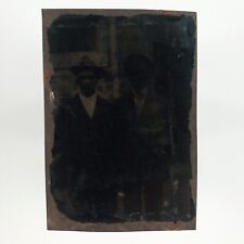 Dark Rusty Tattered Distressed Tintype c1870 Antique 1/9 Plate Men Photo E724 picture