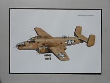 MILITARY AVIATION PRINT- NORTH AMERICAN B-25H MITCHELL picture