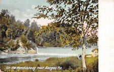 Bangor Maine 1908 Postcard On The Kenduskeag River Waterfall picture
