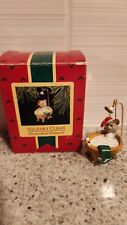 1988 Hallmark Handcrafted Christmas Tree Keepsake Ornament Squeaky Clean In Box picture