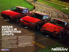 Nissan Red Cars Competitive Sports 300 ZX 200 SX Pulsar NX Vintage Print Ad 1985 picture