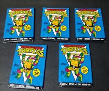 1990 Topps Teenage Mutant Ninja Turtles Series 2 ,Lot of 5 Unopened Packs picture