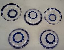 5 Vintage Antique High Quality Lead Crystal Bobeche Wheel Cut for Chandelier picture