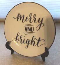 Threshold Porcelain Gold Lettering Christmas Merry And Bright 6