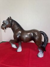 Vtg Anheuser Busch Budweiser Clydesdale Brown Horse Plastic 10”X 9”- Estate Find picture