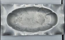 Serving Tray Vintage Wrought  Hammered Aluminum  1950s 15-16 inch picture