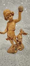 Vintage Fontanini Depose Depose Italy #715 Figurine, Small Child With Dog & Ball picture