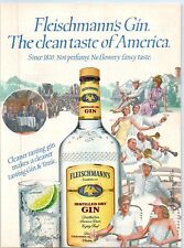 Fleischmann's Gin CLEAN TASTE OF AMERICA 1984 Print Ad 8