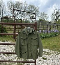 Vintage 1980 M-65 Olive Green US Military Field Jacket S/M Army USMC AIR FORCE picture