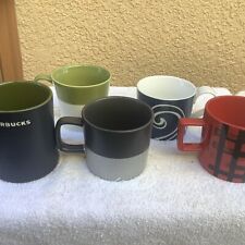Starbucks Ceramic Mugs Lot Of 5 - 12oz -14oz All Are In Excellent Condition picture