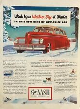 Rare 1940's Vintage Original Nash Automobile Car Coupe Advertisement Ad picture