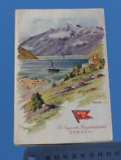 BDS BERGEN LINE BEAUTIFULLY ILLUSTRATED MENU JULY 12TH 1925 picture
