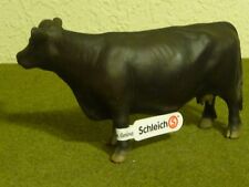 SCHLEICH 13767 2002 Black Angus  Cow Farm Retired new with flag  tag ear damaged picture