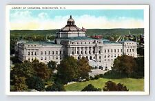Postcard Washington DC Library Congress 1930s Unposted White Border picture