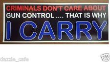 I Carry Pro Gun Rights 2nd Amendment Bumper Sticker Decal  587 picture