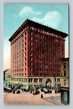 Toledo, Historic 1906 Ohio Building, Horse Buggy, Street Scene Vintage Postcard picture