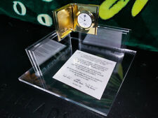 Vintage Rare Intel 4004 25th Anniversary Gold Plate Clock + Acrylic Stand Gift picture