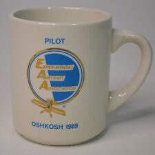 Vintage 1989 OshKosh EAA Pilot Coffee Mug Cup picture