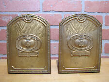 THE CYCLOPEDIA OF MEDICINE F A DAVIS CO ANTIQUE BOOKENDS GRAMMES PA BRASS/BRONZE picture