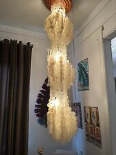 Vintage MCM Capiz Shell Tiered Light Attributed To Verner Panton picture