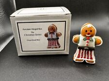 “Gingerbread Man” PHB Midwest Of Cannon Falls Christmas Porcelain Trinket Box picture