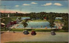 Austin MN-Minnesota, Municipal Bathhouse And Pool, Vintage Postcard picture