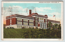 Postcard 1927 Harding High School in Woodlawn, PA. picture