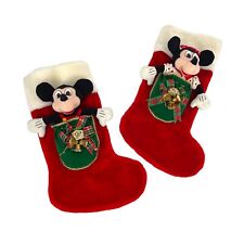 Vintage 1990s Disney Mickey & Minnie Christmas Stockings RARE picture